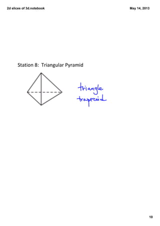 2dslicesof3d.notebook
10
May14,2013
Station8:TriangularPyramid
 
