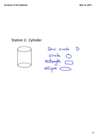 2dslicesof3d.notebook
4
May14,2013
Station2:Cylinder
 