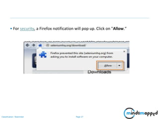Page 27Classification: Restricted
• For security, a Firefox notification will pop up. Click on "Allow.“
 