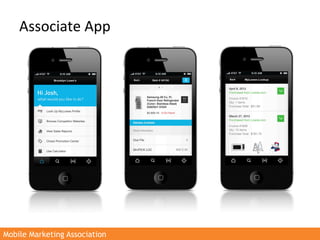 Associate	
  App	
  




Mobile Marketing Association
 