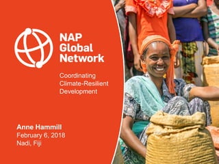 Coordinating
Climate-Resilient
Development
Anne Hammill
February 6, 2018
Nadi, Fiji
 