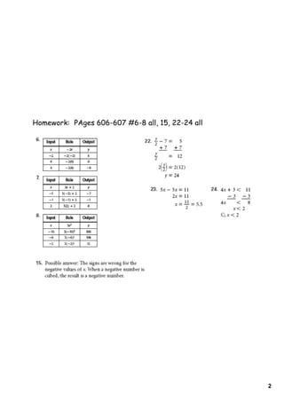 Homework: PAges 606-607 #6-8 all, 15, 22-24 all




                                                  2
 