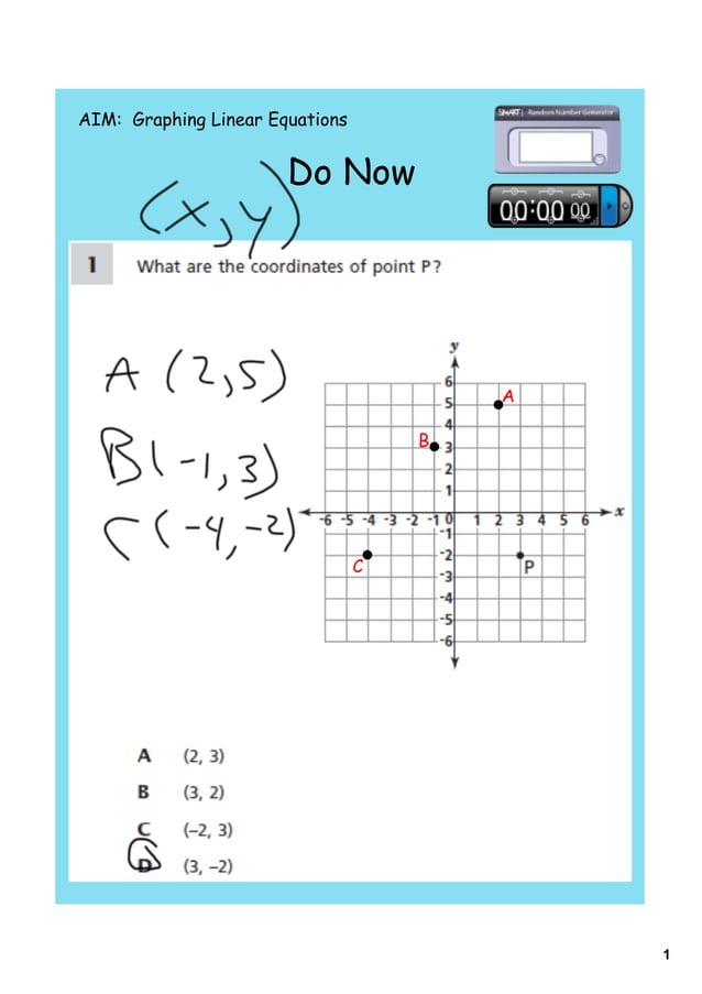Day 2 graphing linear equations | PDF | Physics | Science