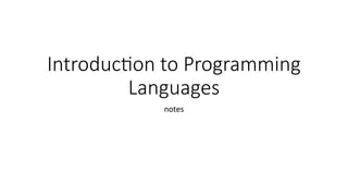 Comprehensive Introduction to C Programming and Language Concepts | PPTX