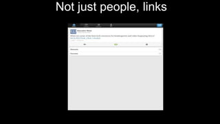 Not just people, links
 