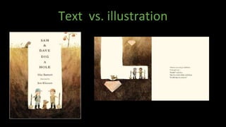 Text vs. illustration
 