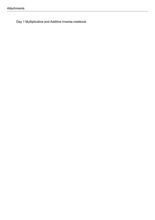 Attachments



     Day 1 Multiplicative and Additive Inverse.notebook
 