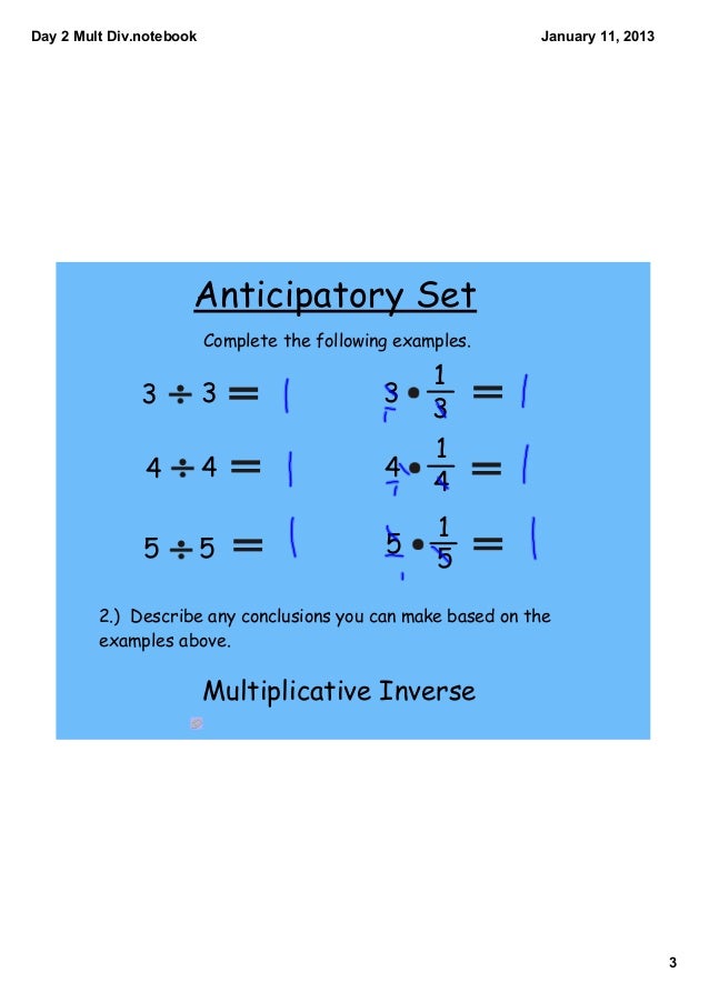 inverse in fractions multiplicative examples Day div mult 2 inverse in fractions multiplicative examples Day div mult 2