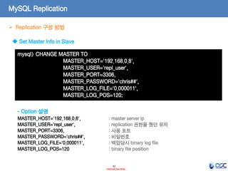 [오픈소스컨설팅]Day #2 MySQL Tuning, Replication, Cluster | PDF