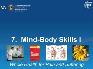Whole Health for Pain and Suffering
7. Mind-Body Skills I
 