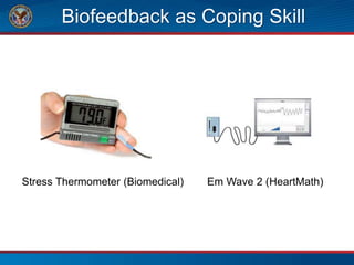 Biofeedback as Coping Skill
Stress Thermometer (Biomedical) Em Wave 2 (HeartMath)
 
