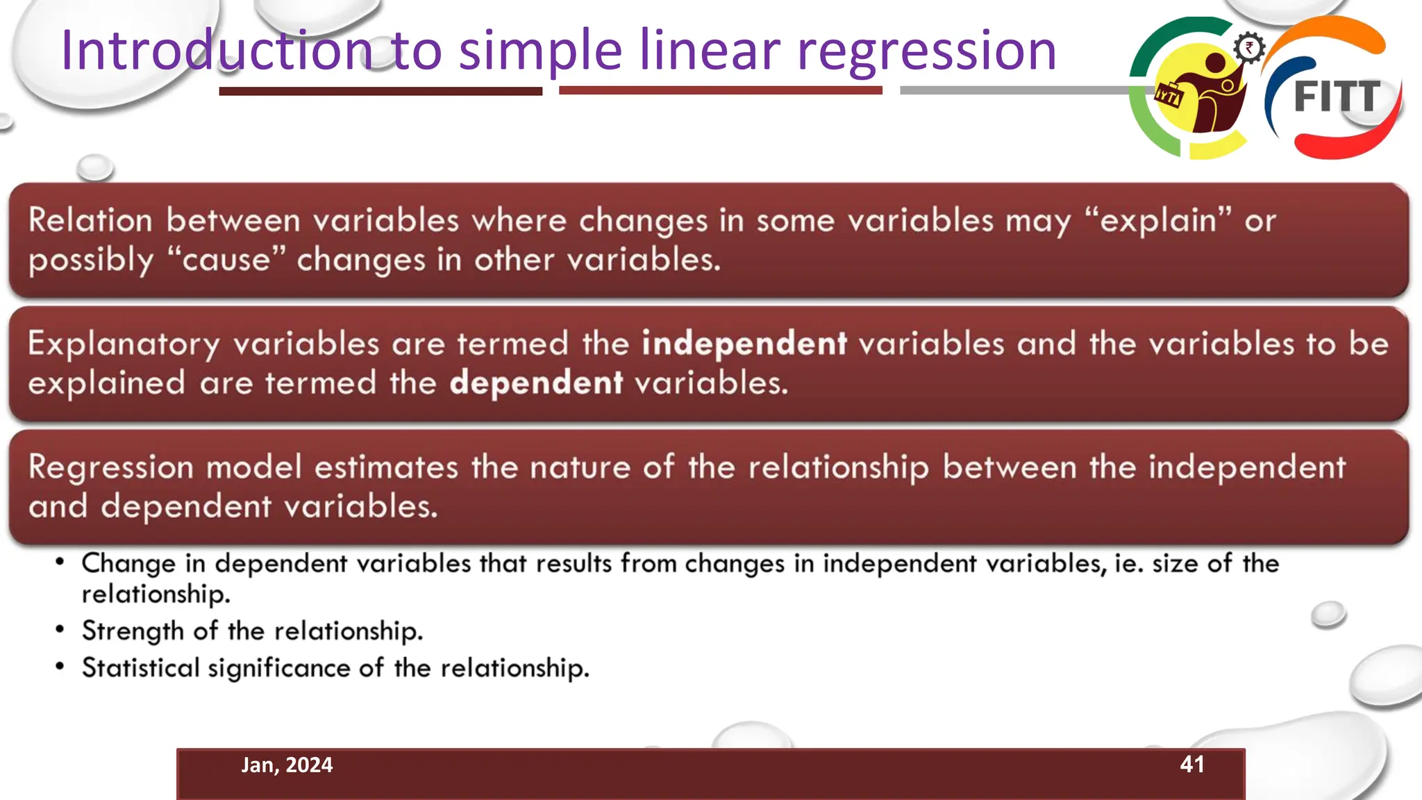 41
Jan, 2024
Introduction to simple linear regression
 