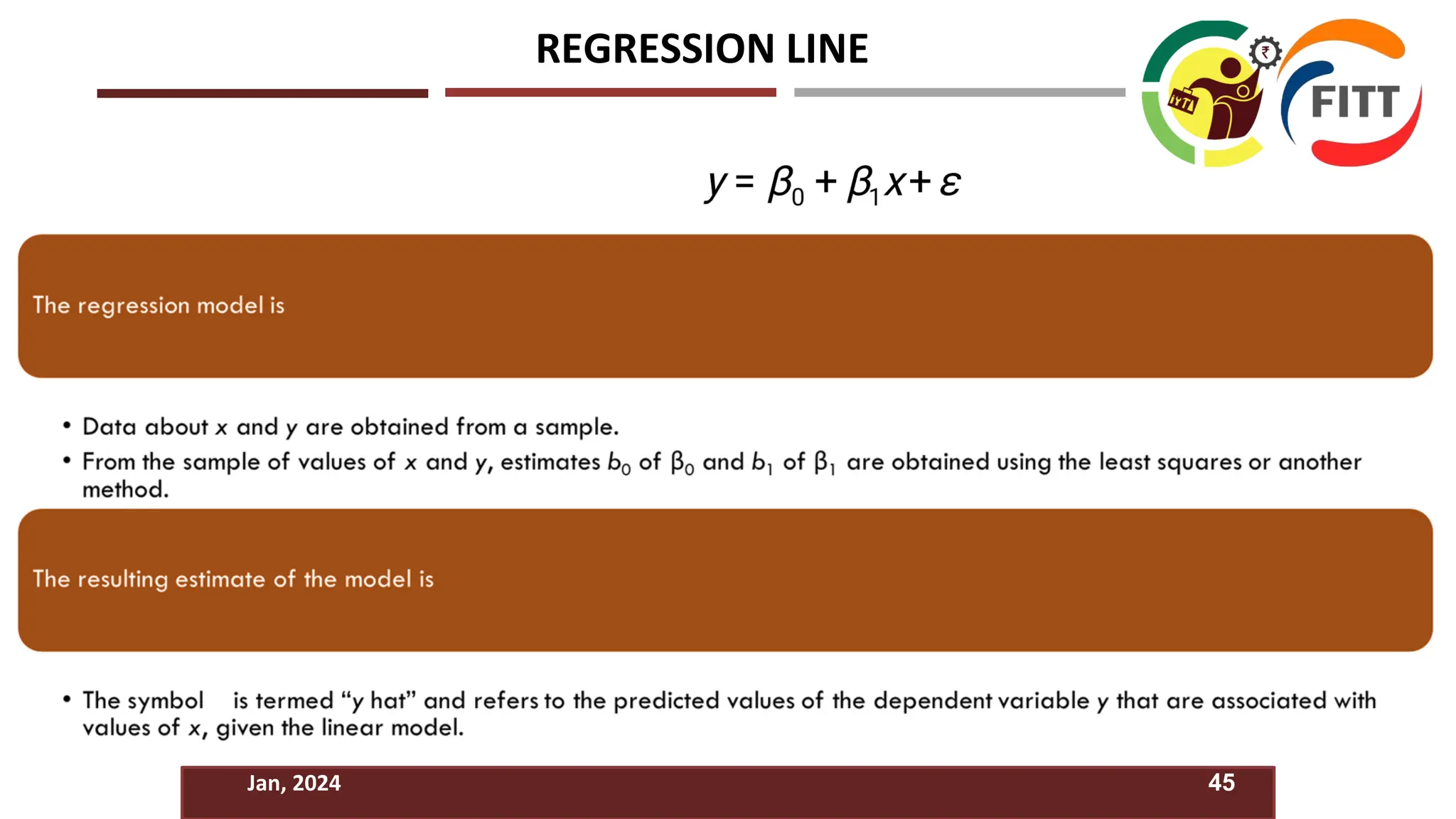 Jan, 2024 45
REGRESSION LINE
 