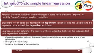 41
Jan, 2024
Introduction to simple linear regression
 