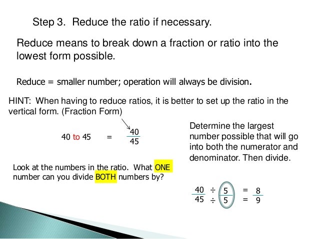 percent ratios proportions fraction ratios in fraction form
