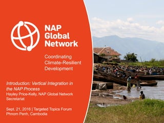 Coordinating
Climate-Resilient
Development
Introduction: Vertical Integration in
the NAP Process
Hayley Price-Kelly, NAP G...