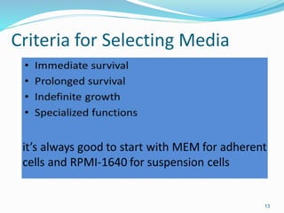 Criteria for Selecting Media
13
 