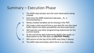 Understanding sas data step processing. | PPTX