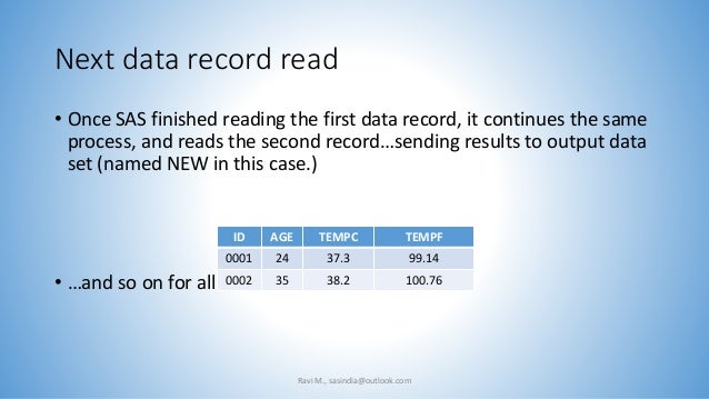Understanding sas data step processing.