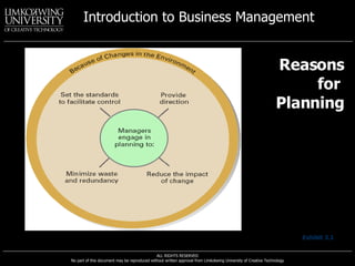 Reasons for  Planning Exhibit 3.1 