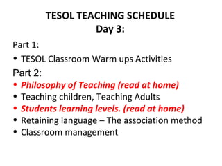 Warm-up Activities for Teaching Children in ESL Class