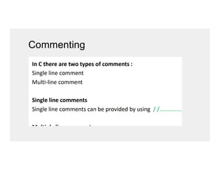 Commenting
 