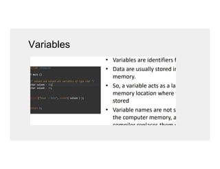Variables
 