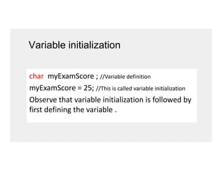 Variable initialization
 