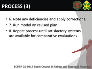 PROCESS (3)
• 6. Note any deficiencies and apply corrections.
• 7. Run model on revised plan
• 8. Repeat process until satisfactory systems
are available for comparative evaluations
 