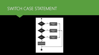 SWITCH CASE STATEMENT
 