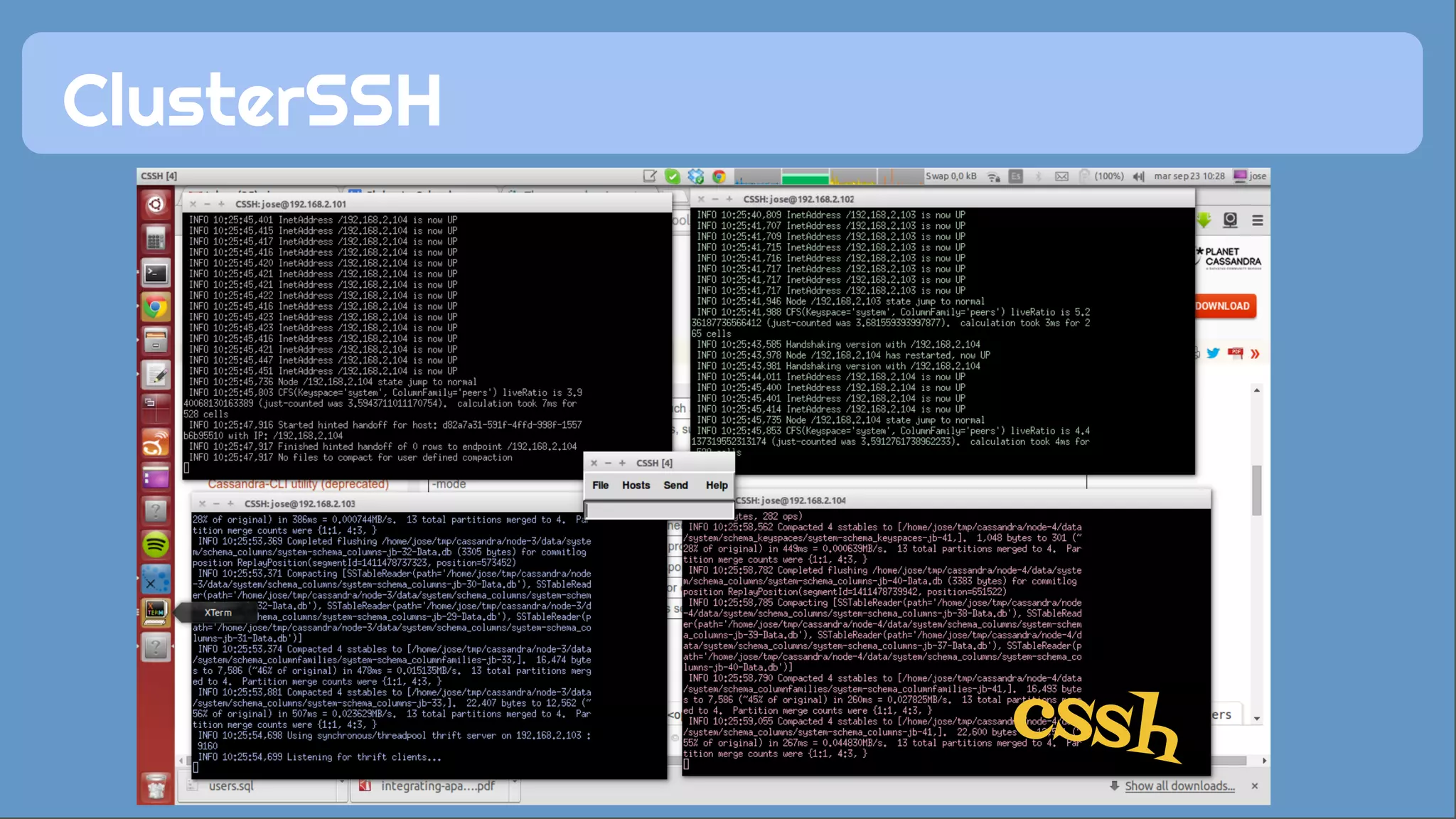 ClusterSSH 
cssh 
 