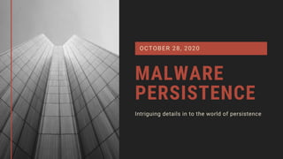 Malware Persistence | PPT