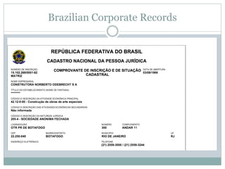 Brazilian Corporate Records
 