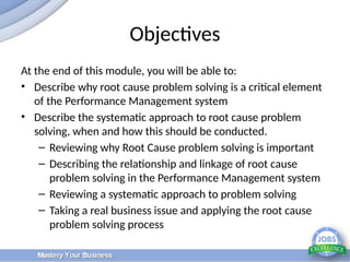 Comprehensive Root Cause Problem Solving for Performance Management | PPTX