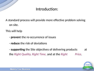 Issue Recurrence Comprehensive Root Cause Problem Solving for Performance Management | PPTX