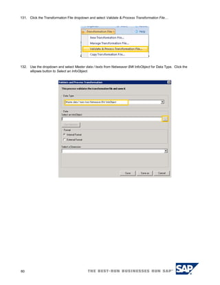 SAP BPC 10.1 NW Master Data loading | PDF