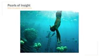 Pearls of Insight
Show the pearls, not the clams
 