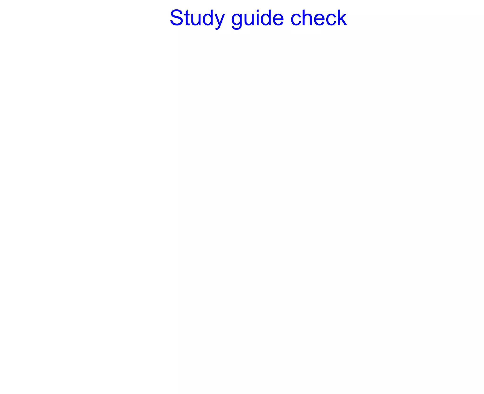 Study guide check
