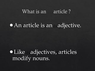 article of the grammer and presentation | PPT