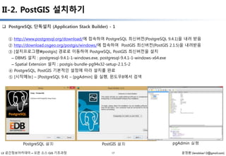 LX 공간정보아카데미 PostGIS 강의자료 | PPTX