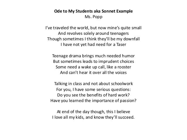 shakespearean love sonnet examples by students