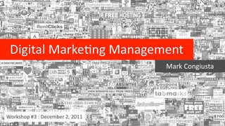 Digital Marketing Management: User and Customer Experience
