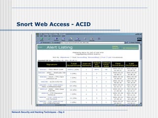 Snort Web Access - ACID 