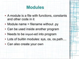 Functions and modules in python | PDF | Programming Languages | Computing