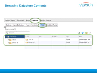 Browsing Datastore Contents
 