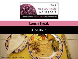 Lunch Break
                                    One Hour




Photo credit: JoviJovi on Flickr
 