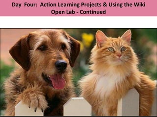 Day Four: Action Learning Projects & Using the Wiki
              Open Lab - Continued
 