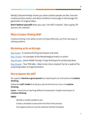 Day 43   creative thinking skill