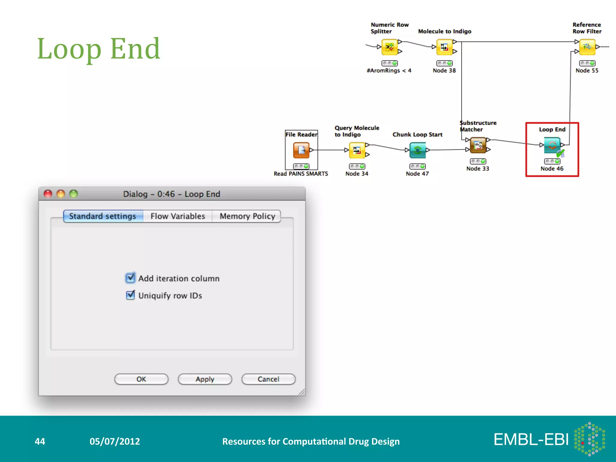 Loop	
  End	
  




44	
     05/07/2012	
     Resources	
  for	
  Computa5onal	
  Drug	
  Design	
  
 