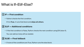 Conditional Statements and Loops in python | PDF